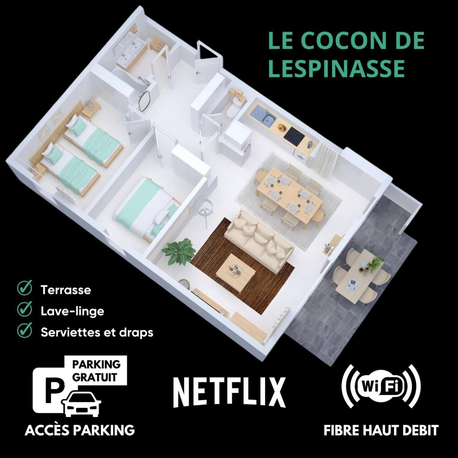 Le Cocon De Lespinasse - Parking - Checkin Autonome Apartment Exterior photo